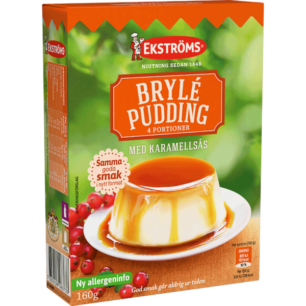 Brylépudding med Karamellsås